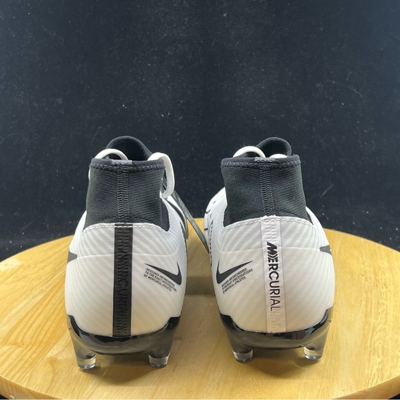 NIKE ZOOM MERCURIAL SUPERFLY 9 ACADEMY FG "NBY" WHITE-BLACK SZ 12 [DX3346-900] - Picture 4 of 10